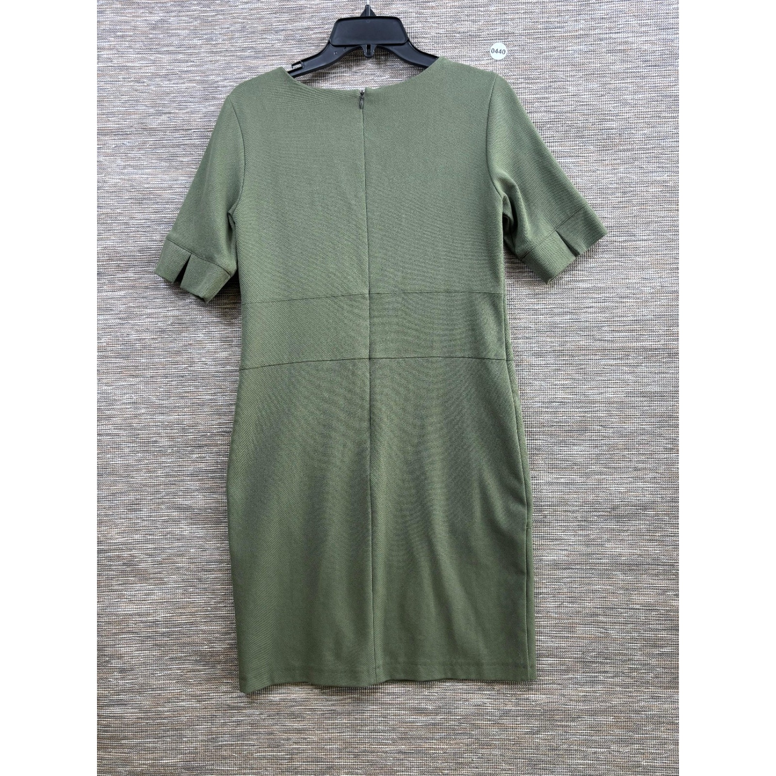 Reserved Bodycon Mini Dress Womens Size Eu 36 Us 6 Olive Green Short Sleeve — image 2 of 8